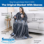 Snuggie Reversible - The Original As Seen On Tv Wearable Blanket That Has Sleeves - Cozy, Warm And Soft Velveteen - Oversized Fu