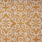Nicole Miller New York Patio Country Danica Transitional Geometric Indoor/Outdoor Area Rug, Yellow/White, 6'6'X9'2'