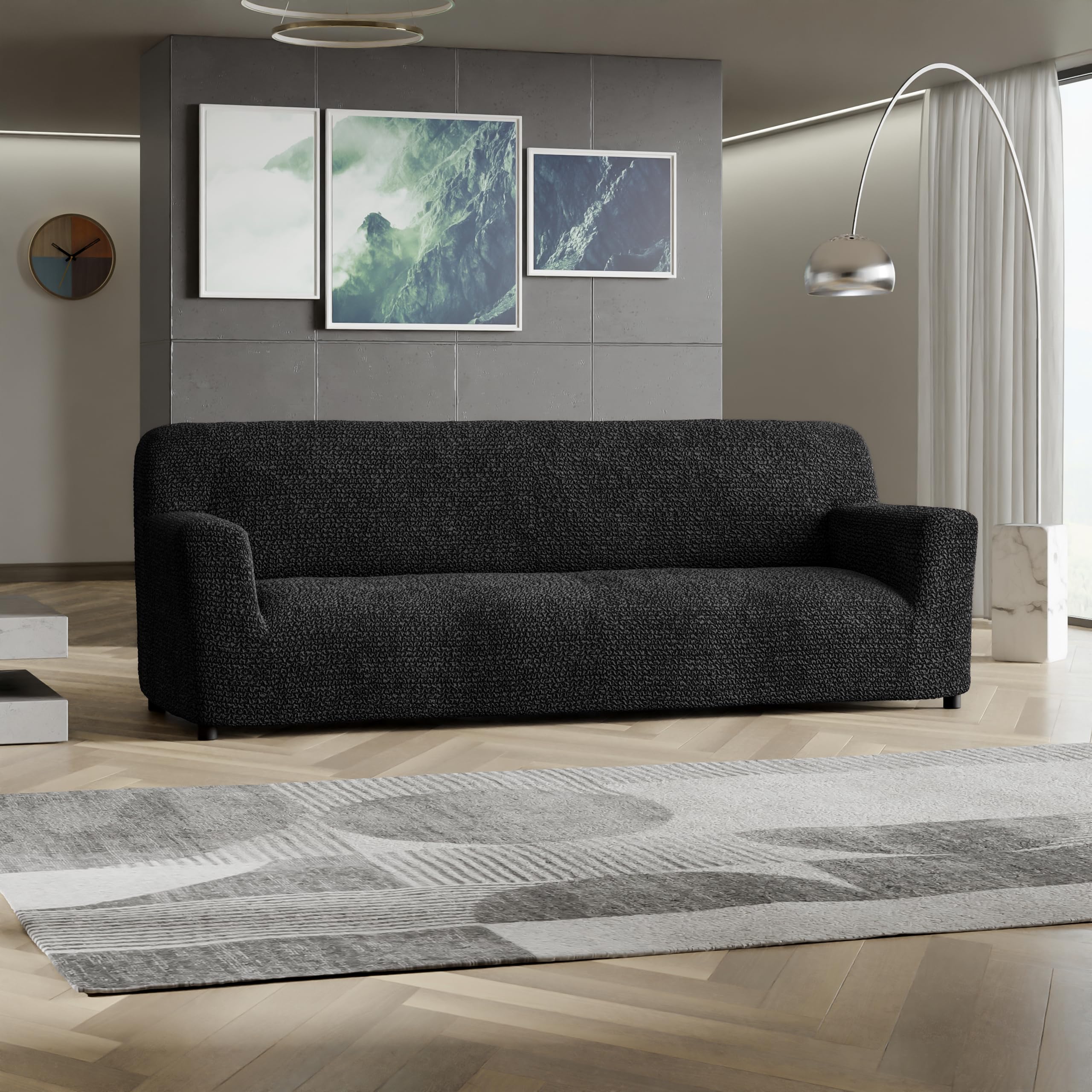 Paulato By Ga.I.Co. Sofa Slipcover - Stretch Couch Cover - Stylish Cushion Sofa Cover - Soft Polyester Fabric Slip Cover - 1-Pie