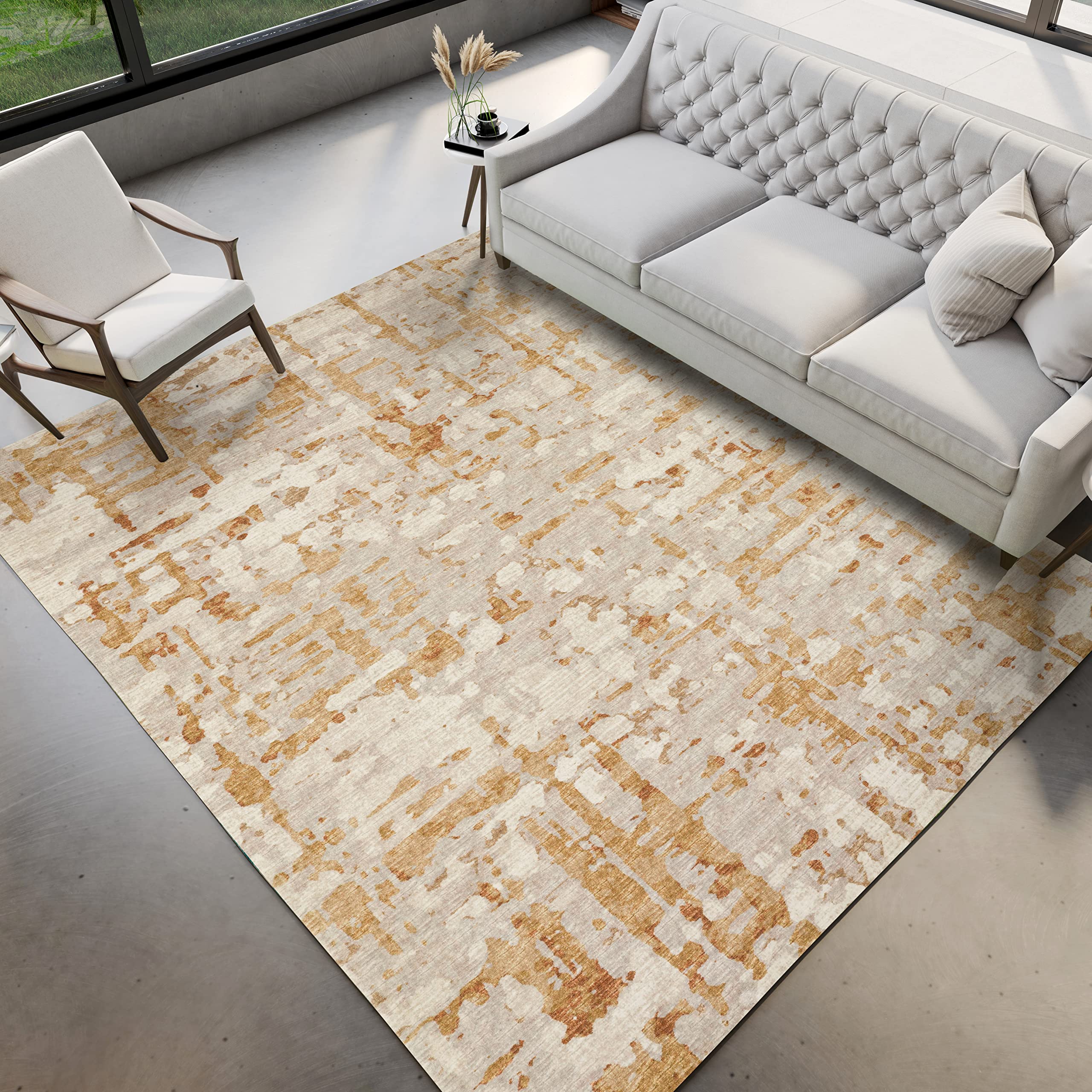 Dalyn Rugs Brisbane Br5 Modern Camouflage Khaki 5' X 7'6"