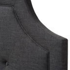 Baxton Studio Mars Modern and Contemporary Dark Grey Fabric Queen Size Headboard