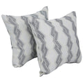 Blazing Needles Square Polyester Jacquard Throw Pillows, 17", Zae Granit 2 Count