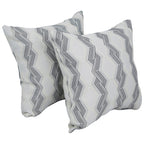 Blazing Needles Square Polyester Jacquard Throw Pillows, 17", Zae Granit 2 Count