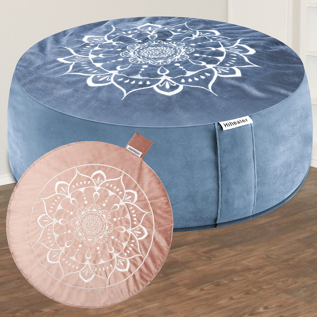 Hihealer Meditation Cushion - Comfortable Zafu Floor Pillow -Large Floor Cushion Seating For Adults?Women With Beautiful Velvet