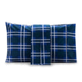 Valerian Plaid Printed Pillowcases 2-Piece Set Egyptian Quality 1500 Thread Count Timeless Classic Designs Soft And Smooth Weave