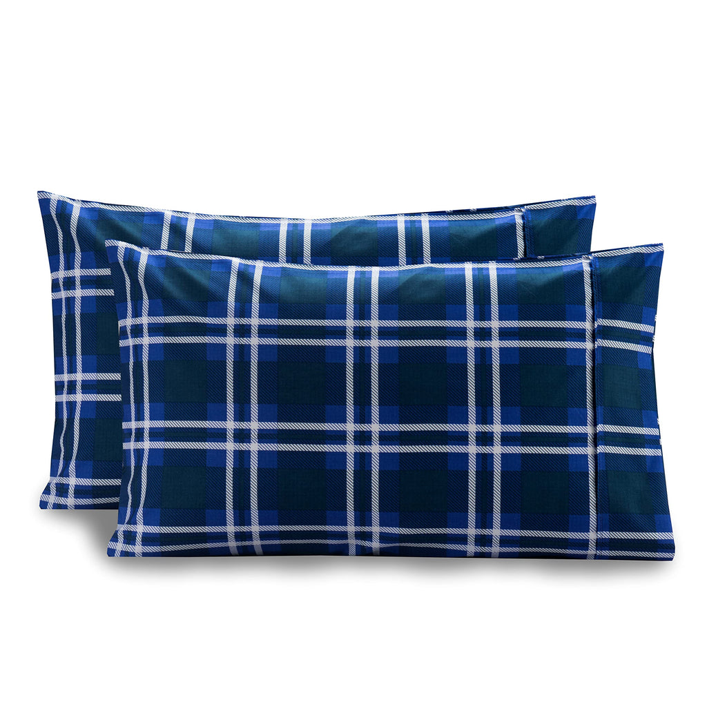 Elegant Comfort Pattern Printed Pillowcases 2-Piece Set Egyptian Quality Microfiber 1500 Thread Count - Classic Design Soft And