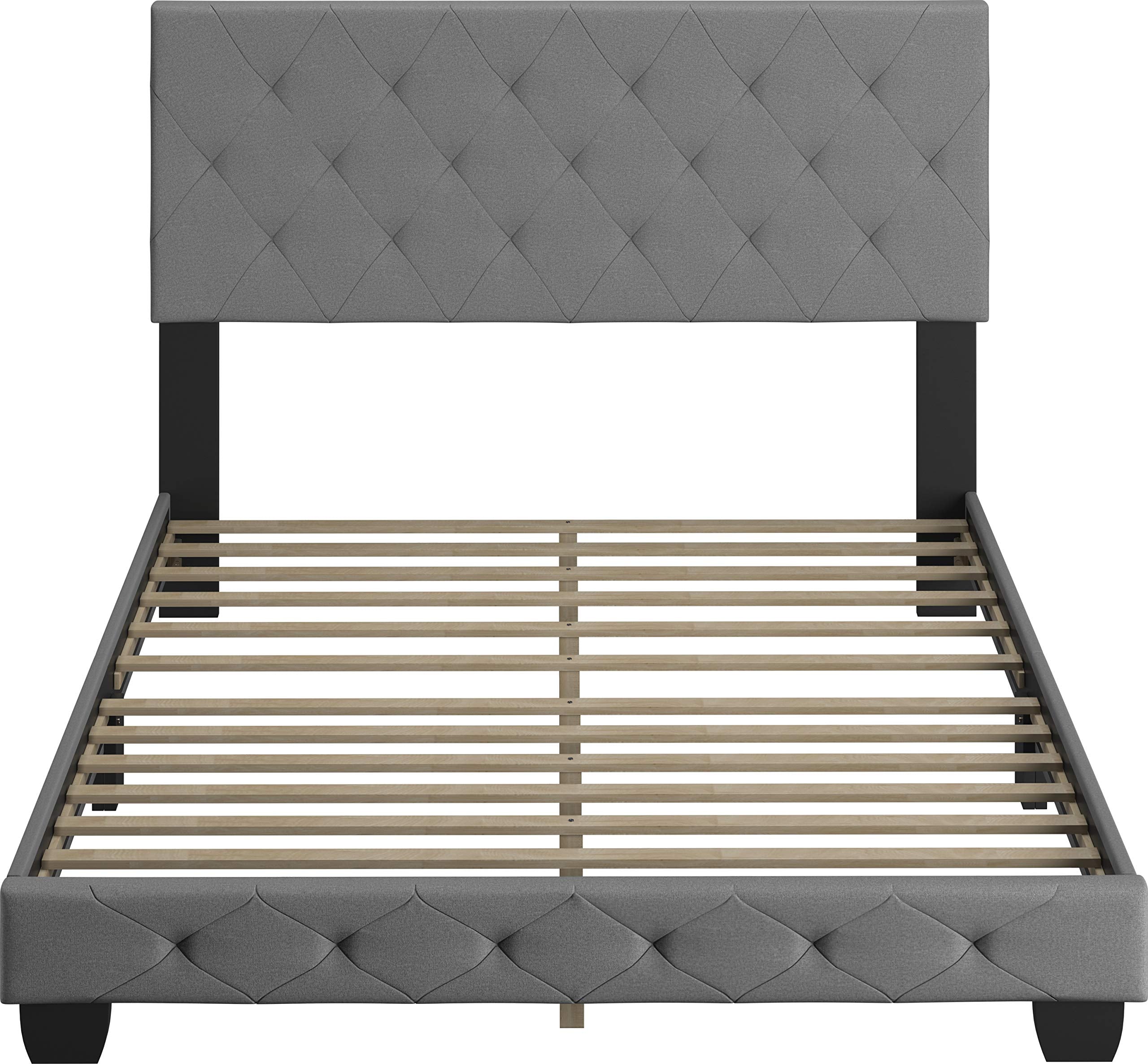 Boyd Sleep Chloe Upholstered Button Tufted Platform Bed Frame - Thumbnail 2