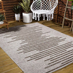 Jonathan Y Smb124A-3 Zolak Berber Stripe Geometric Indoor Outdoor Area-Rug Bohemian Contemporary Easy-Cleaning Bedroom Kitchen Backyard Patio Non Shedding, 3 X 5, Beige/Brown