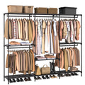 Casamaya Clothes Rack, Portable Closet, 80.7 Inch Extra Large Capacity Wardrobe Closet, Clothes Storage Organizer With Shelves A