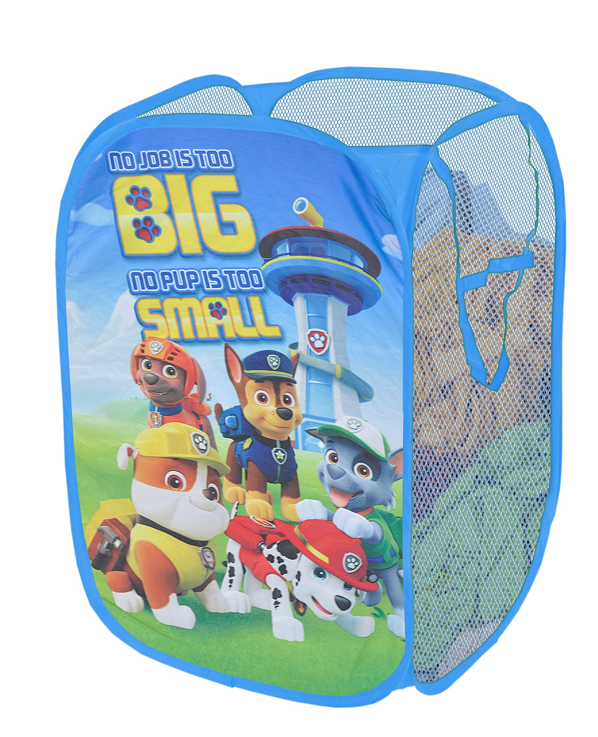 Idea Nuova Nickelodeon Paw Patrol Pop Up Hamper with Durable Carry Handles, 21 H x 13.5 W X 13.5 L