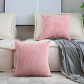 Home Brilliant Pillow Covers 16X16 Couch Pillow Covers Barbie Decor Striped Velvet Couch Cushion Covers 2 Pieces Throw Pillow Co