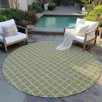 Dalyn Rugs York Yo1 Aloe 10' X 10' Indoor Outdoor Round Rug, Easy Clean, Machine Washable, Non Shedding, Bedroom, Living Room, D