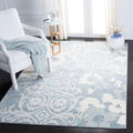 SAFAVIEH Adirondack Collection Accent Rug - 45 x 65, Grey & Ivory, Floral Glam Distressed Design, Non-Shedding & Easy Care, Id