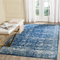 SAFAVIEH Evoke Collection 67 x 9 Navy/Ivory EVK270A Shabby Chic Distressed Non-Shedding Living Room Bedroom Dining Home Office