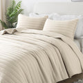 Roaringwild Ivory King Size Quilt Bedding Sets With 2 Pillow Shams, Lightweight Soft Bedspread Coverlet, Quilted Blanket Thin Co