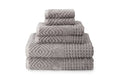 Texere 100% Organic Cotton Diamond Jacquard 700 GSM Luxury Bath Towel Sets - 2 Ultra Soft, Large Bath Towels, 2 Hand Towels, 2 W