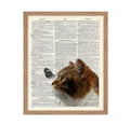 Poster Master Dictionary Art Poster - Butterfly on Cat Print - Cat and Butterfly Art - Gift for Veterinarian, Animal Lovers - Gr