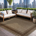 Beverly Rug Large Outdoor Rug 9X12 Modern Bordered Area Rugs For Indoor And Outdoor Patio Deck Porch Garden Waterproof Weather S