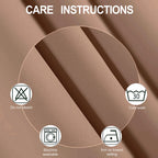 Lemomo 100% Blackout Curtains 52 X 72 Inch/Cappuccino Curtains 2 Panels With Black Lining Room Darkening Thermal Insulated Bedro