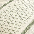 Zeemart 2 Packs Cotton Boho Lumbar Throw Pillow Covers 12X20 Inch Grid Green, Soft Farmhouse Decorative Couch Pillow Cases Sage Green Cushion Covers For Sofa Bed Living Room Home Decor