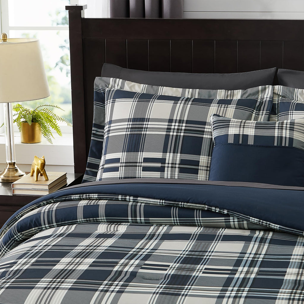 Maireve Navy Blue Twin Xl Comforter Set, Twin Xl Bedding Sets For Boys Girls 5 Pieces For Dorm Farmhouse All Season Lightweight