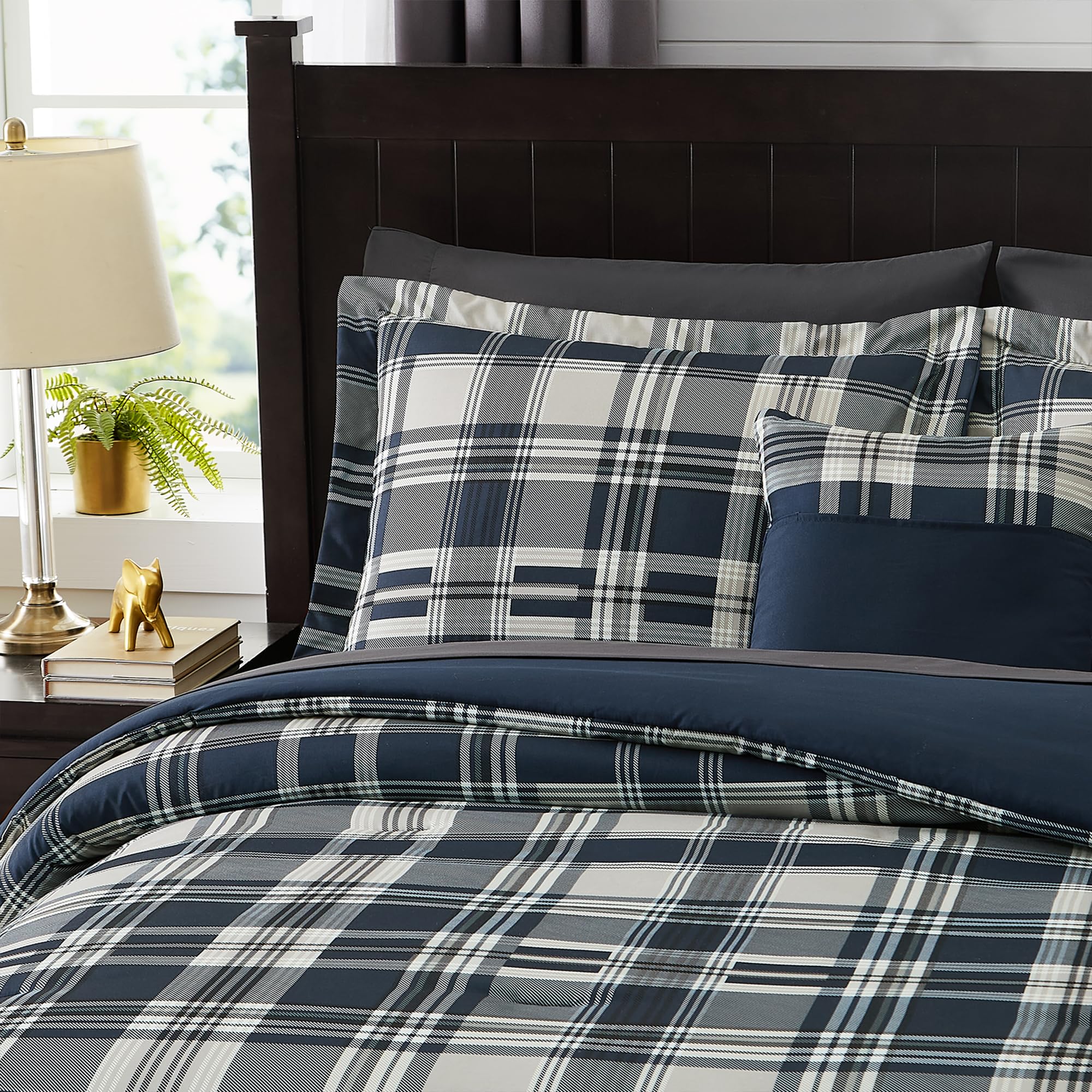 Maireve Navy Blue Twin Xl Comforter Set, Twin Xl Bedding Sets For Boys Girls 5 Pieces For Dorm Farmhouse All Season Lightweight