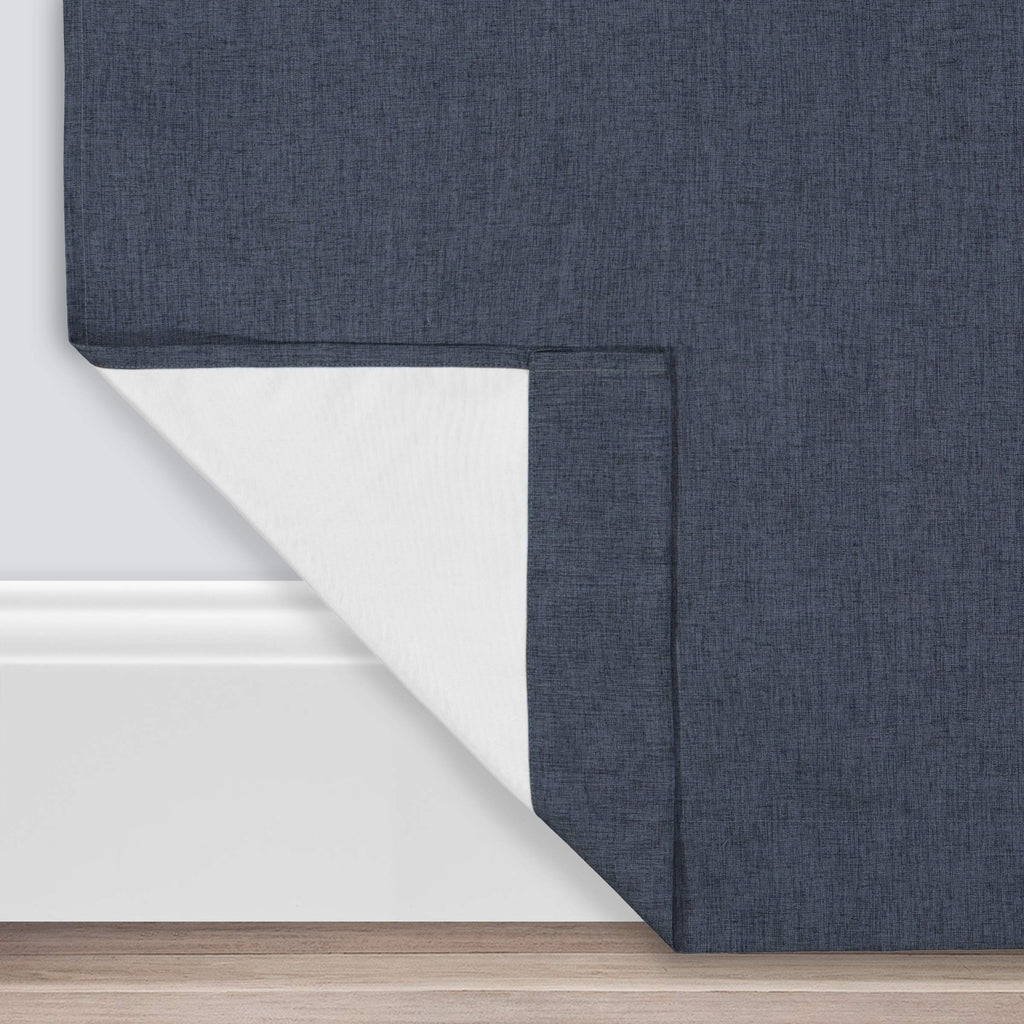 Eclipse Gabriella Grommet Top Curtains For Bedroom, Single Panel, 40'' X 84'', Indigo