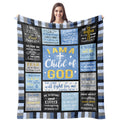 Cujuyo Christian Gifts For Men, Dad, Son, Brother, Him Blanket 60'X50' - Inspirational Religious Graduation/Birthday Gifts - B