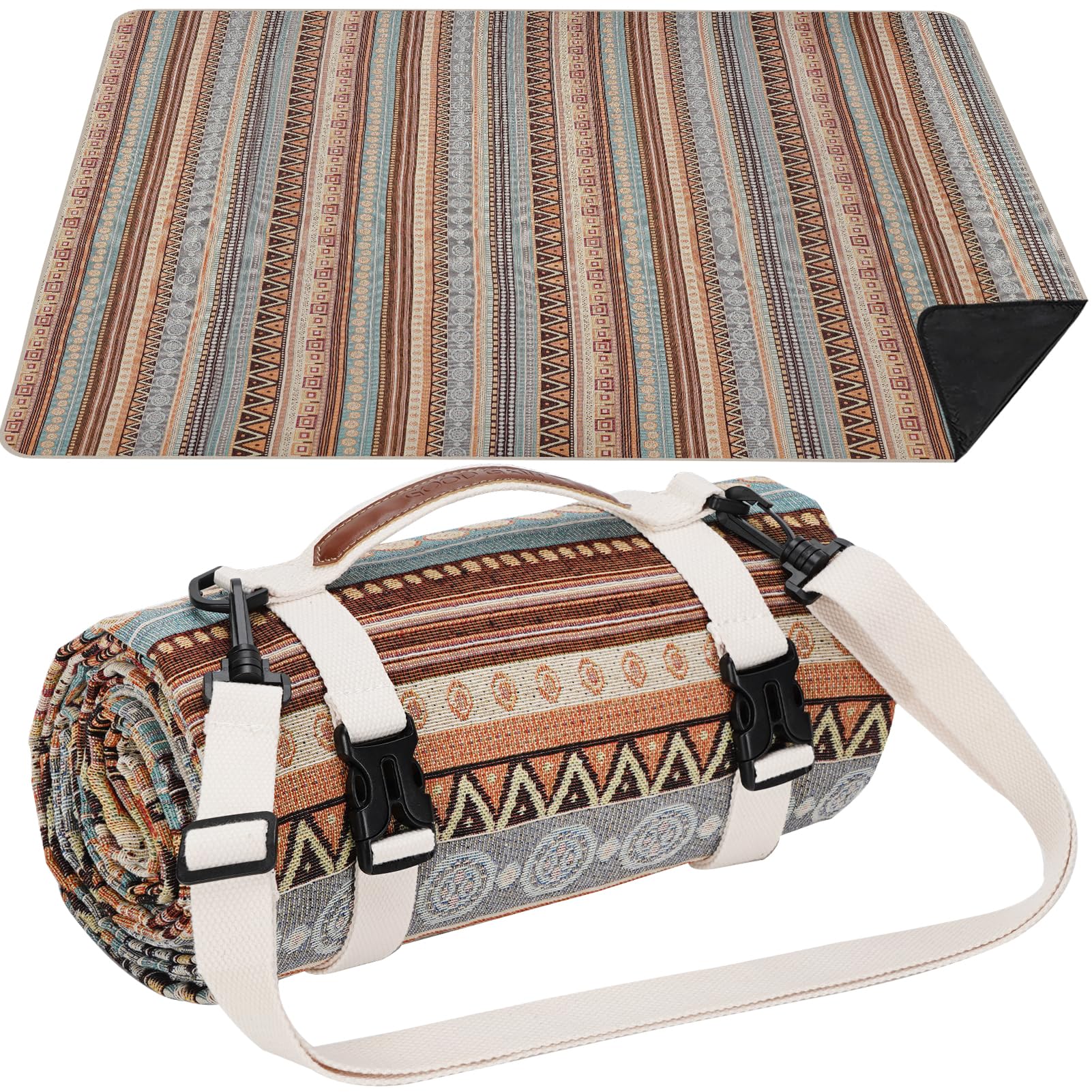 Picnic Outdoor Blanket Extra Large-Waterproof Picnic Blankets | Portable Camping Blanket | Beach Mat Sand Free With Carry Strap