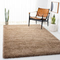 SAFAVIEH Milan Shag Collection Area Rug - 8' Square, Dark Beige, Solid Design, Plush 1.8-inch Thick, Non-Shedding, Ideal for Hig