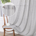 Mysky Home 108 Inches Long Ceiling Curtains, Light Filtering Boho Window Sheer Drapes For Living Room Patio Sliding Door Back Ta