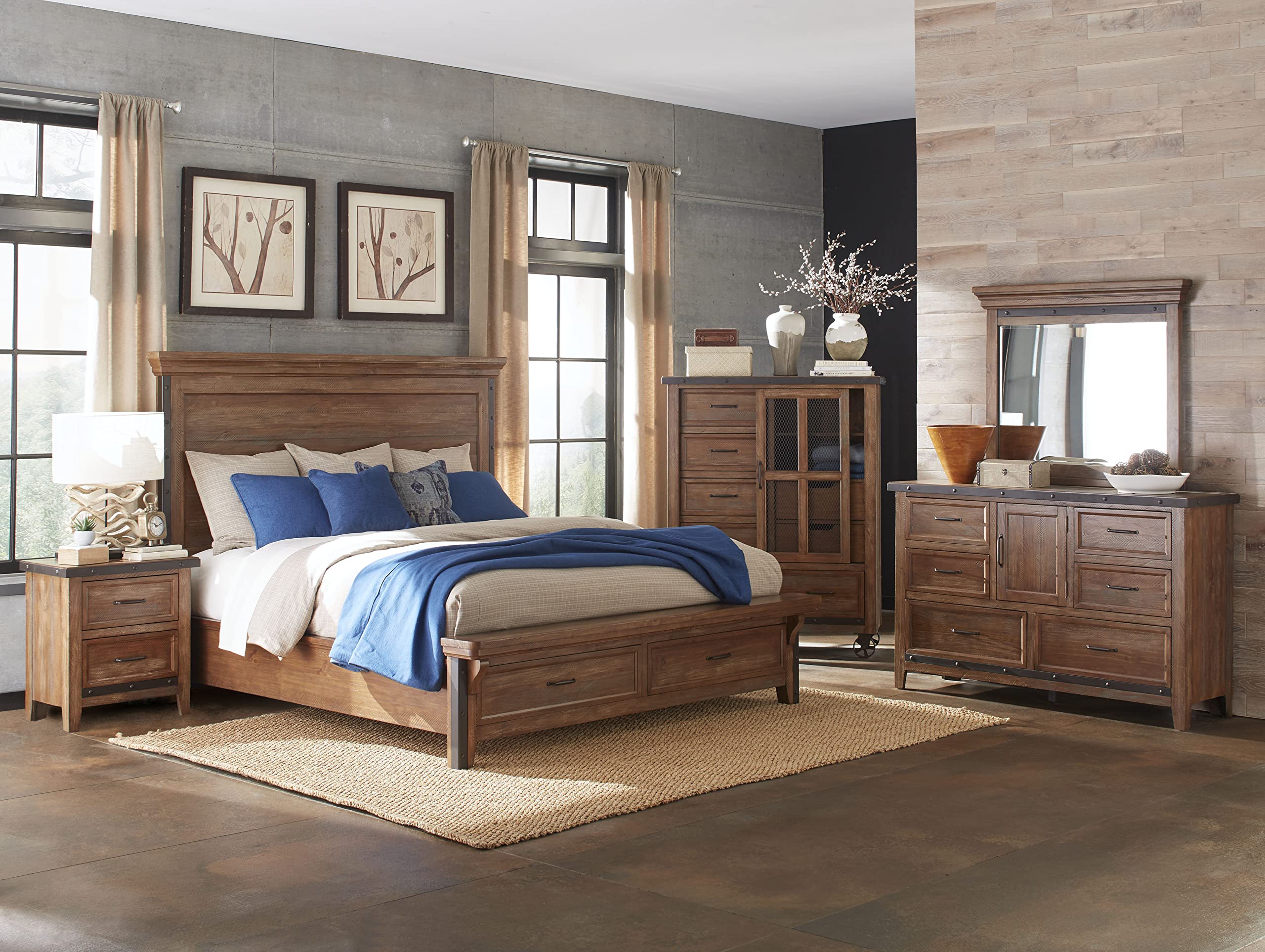 Intercon Taos Nightstand with 2 Drawers, Canyon Brown