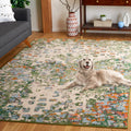 SAFAVIEH Monaco Collection Area Rug - 9 x 12, Sage & Rust, Contemporary Design, Slip Resistant & Stain Resistant, Ideal for Hi