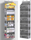 MISSLO Over the Door Organizer Hanging Storage with 6 Large Pockets 12 Side Pockets Closet Door Organizer Heavy Duty Baby Organi