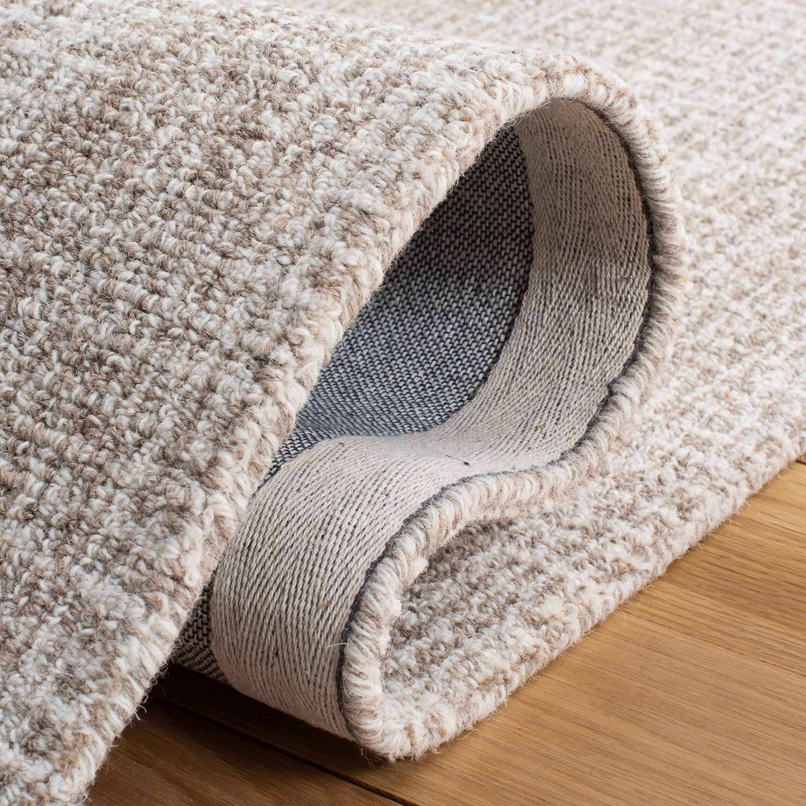 Safavieh Abstract Collection Accent Rug - 3' X 5', Ivory & Grey, Handmade Wool, Ideal For High Traffic Areas In Entryway, Living