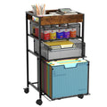 SWTYMIKI Rolling File Cart with Drawers  4 Tier Under Desk Storage Craft Rolling Organizer Cart  Office Storage &Organization,