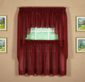 Today'S Curtain Emelia Original Voile Tier Pair 30', Burgundy, 60' W X 30' L