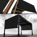 Royal Shade 4' W X 7' L Black Pergola Sun Shade Canopy Replacement Cover With Stainless Steel Weighted Rods, 95% Uv Blockage, Co
