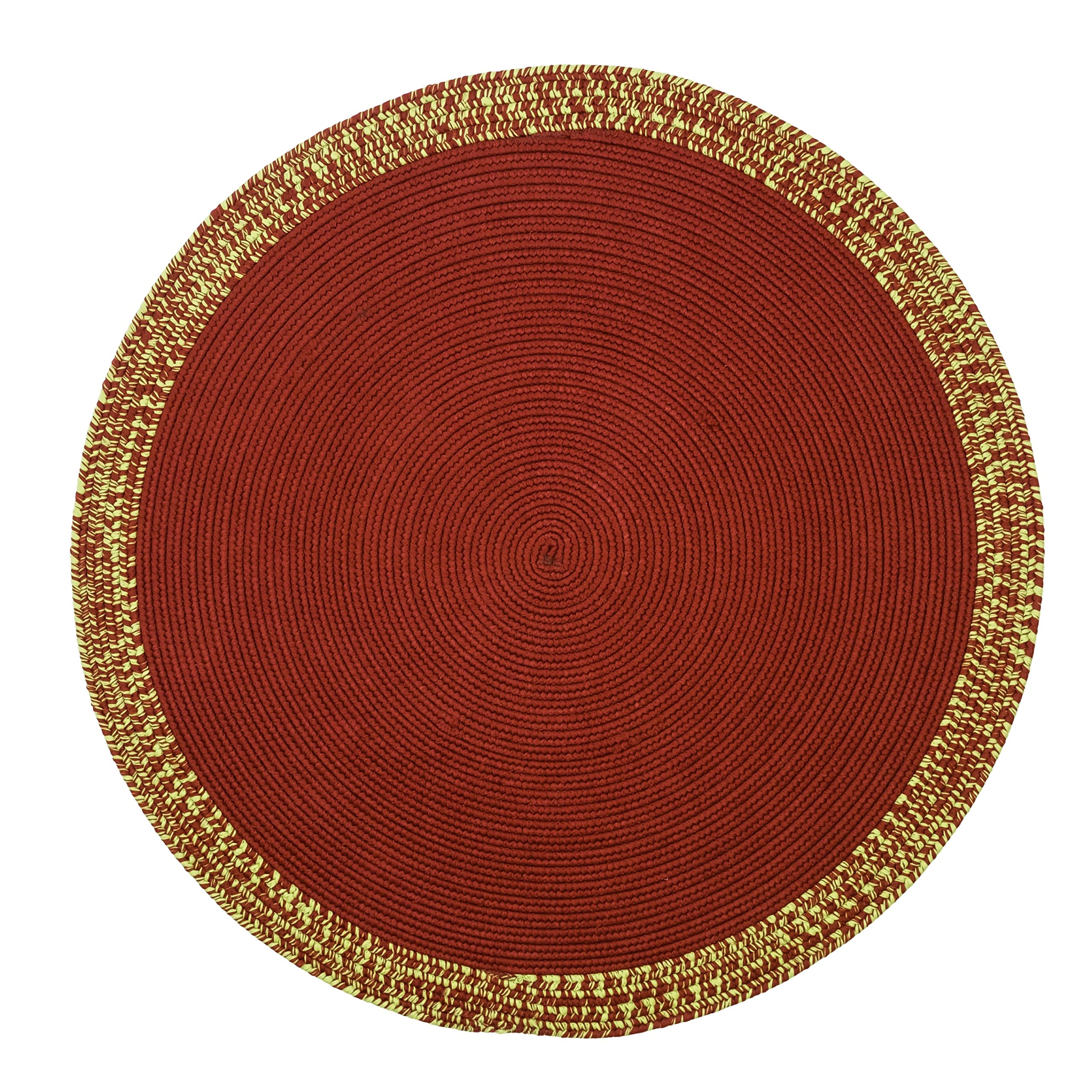 Holiday-Vibes Under Tree Reversible Round Rug - Border Vibe 45” X 45”