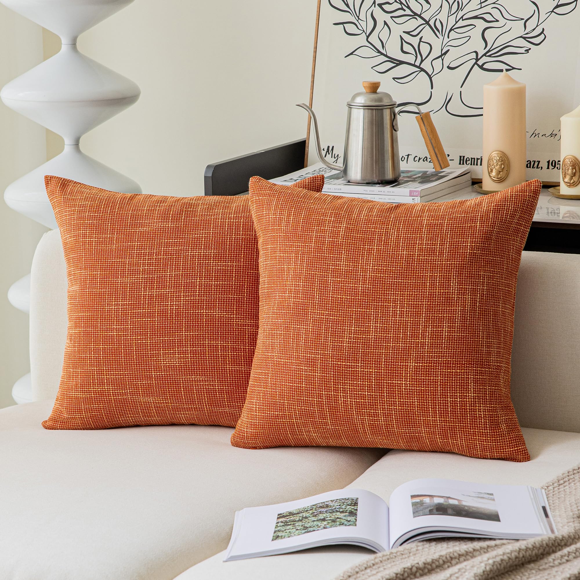 Kevin Textile Fall Pillow Cover Decor Lined Linen Throw Pillow Cases Cushion Cover Seasonal Autumn Pillow Covers For Chair, 18 '