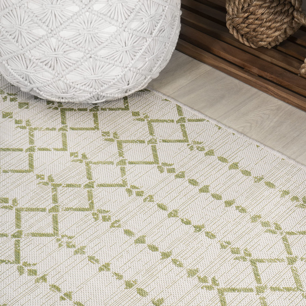 Jonathan Y Smb108M-210 Ourika Moroccan Geometric Textured Weave Indoor Outdoor Area-Rug, Bohemian Coastal Traditional Easy-Clean