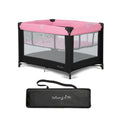 Dream On Me Zazzy Portable Playard with Bassinet in Pink, Packable and Easy Setup Baby Playard, Lightweight and Portable Playard