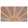 Nogrit Retro Boho Neutral Sun Sunrise Sunset Sunshine Mid Century Modern Waterproof Door Mat Outdoor Entrance 17X30 Inch Non-Sli