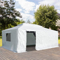 Domi 12' X 20' Universal Winter Gazebo Cover For Hardtop Gazebos,Outdoor Waterproof Enclosed Cover With Sidewalls And Mesh Windo