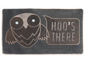 A1 Home Collections Hoo'S There Owl Rubber Pin Welcome Door Mats For Outdoor Entrance, Welcome Mats For Front Door Indoor Non-Sl