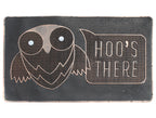 A1 Home Collections Hoo'S There Owl Rubber Pin Welcome Door Mats For Outdoor Entrance, Welcome Mats For Front Door Indoor Non-Sl