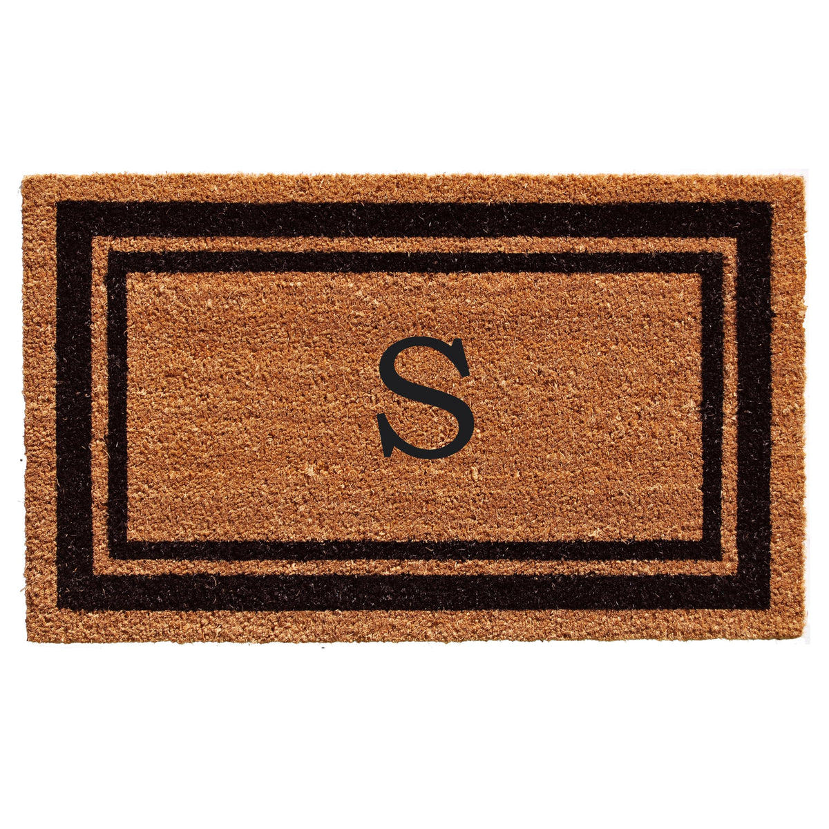 Calloway Mills 152961830S Black Border 18' X 30' Monogram Doormat, (Letter S)