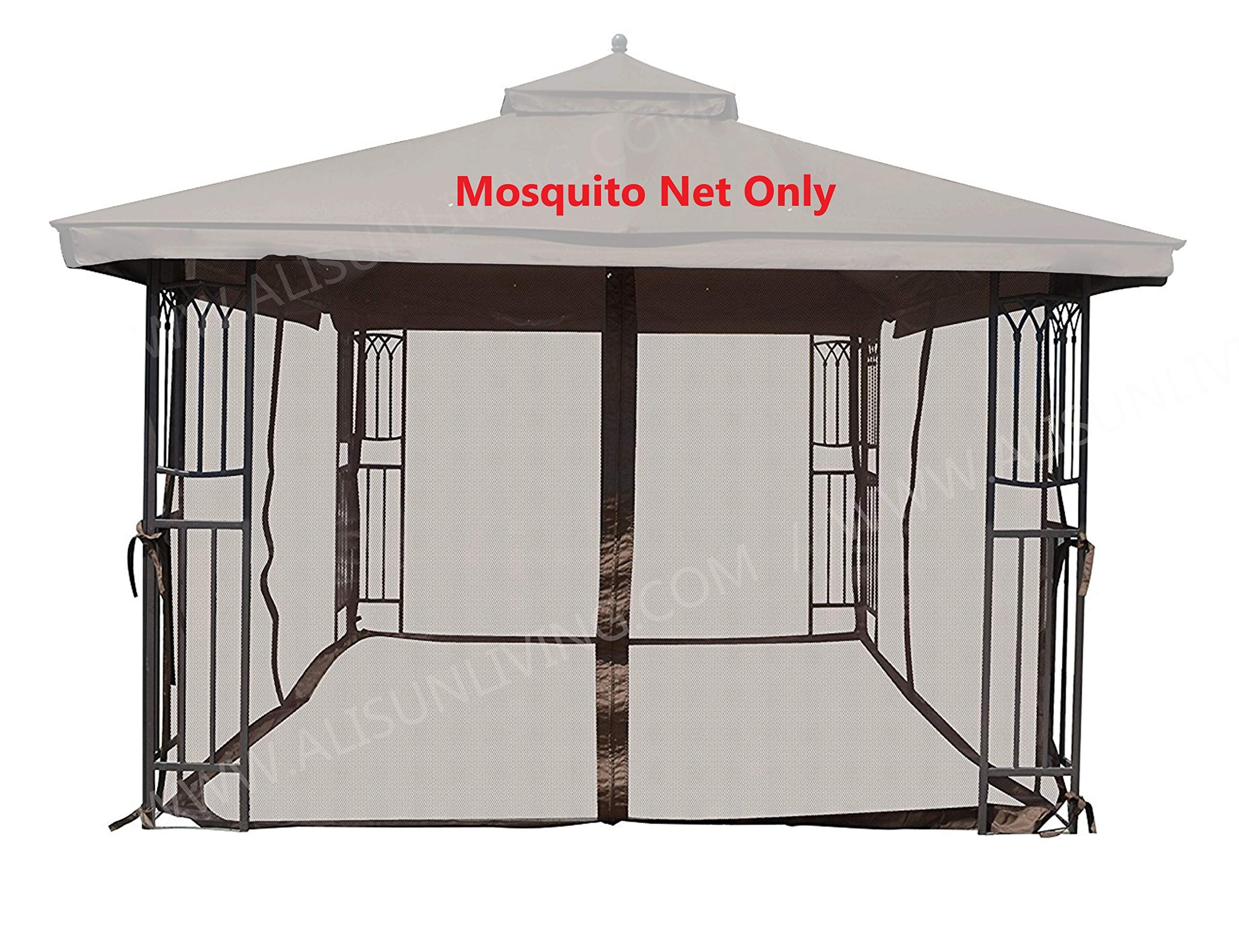 Alisun Universal 12' X 12' Gazebo Mosquito Netting (Brown)