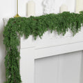6 Ft Christmas Norfolk Pine Garland- Dense Pine Realistic Touch Garland Ornament- Greenery Artificial Pine Cypress Garland for C