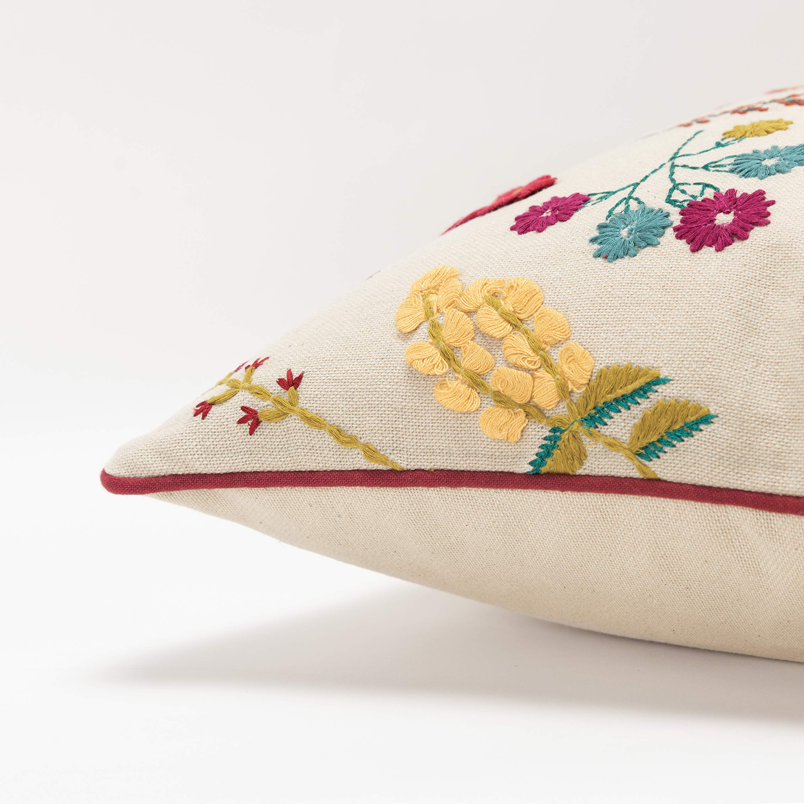 Rizzy Home Floral 20" x 20" Cotton Pillow Cover-Multi-ColorBrights